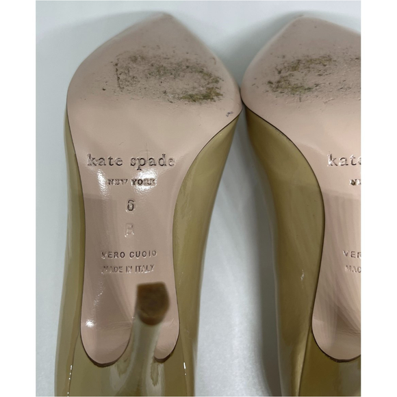 KATE SPADE Tan New York Licorice Patent Pointed-toe Pumps - Picture 3 of 8